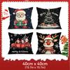 Santa Claus Elk Christmas Tree Pillowcase Bedroom Sofa Cushion Cover 100% Polyester Living Room Cushion Pillowcase Home Decor