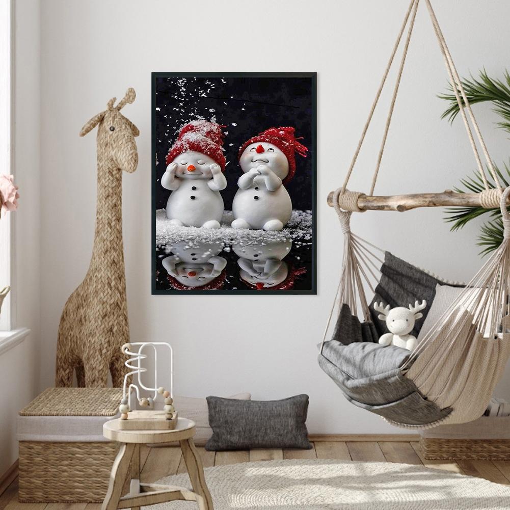 Świąteczne pełne hafty eko-bawełniane nici 11CT drukowane grafiki krzyżykowe