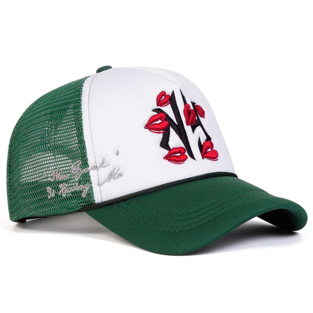 Men Gothic NY Lip Letter Embroidered Baseball Cap Mesh Hat Outdoor Adjustable Sunscreen Leisure Hat Spring Autumn Travel Tourism Beach Vacation