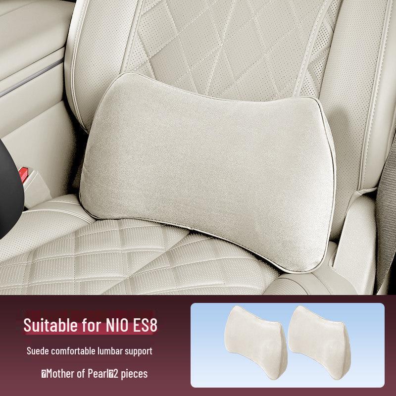 Nio ES8 Lumbar Support Cushion: Suede Velvet Seat Back and Bottom Pad for 26 Models.