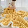 Winter Thick Lamb Fleece Blankets Thick Wide Flannel Bedroom Sofa Soft Breathable Warm Cover Sofa Blanket Small Blankets for Bed