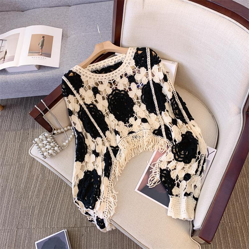 DIMANAF 2025 New Women Bat Vest T-Shirt Basic Fashion Tops Lace Tees Casual Loose Knitted Tees