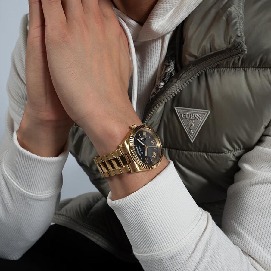 Guess Gold Stainless Steel Men's Quartz Watch with Date - GW0265G3