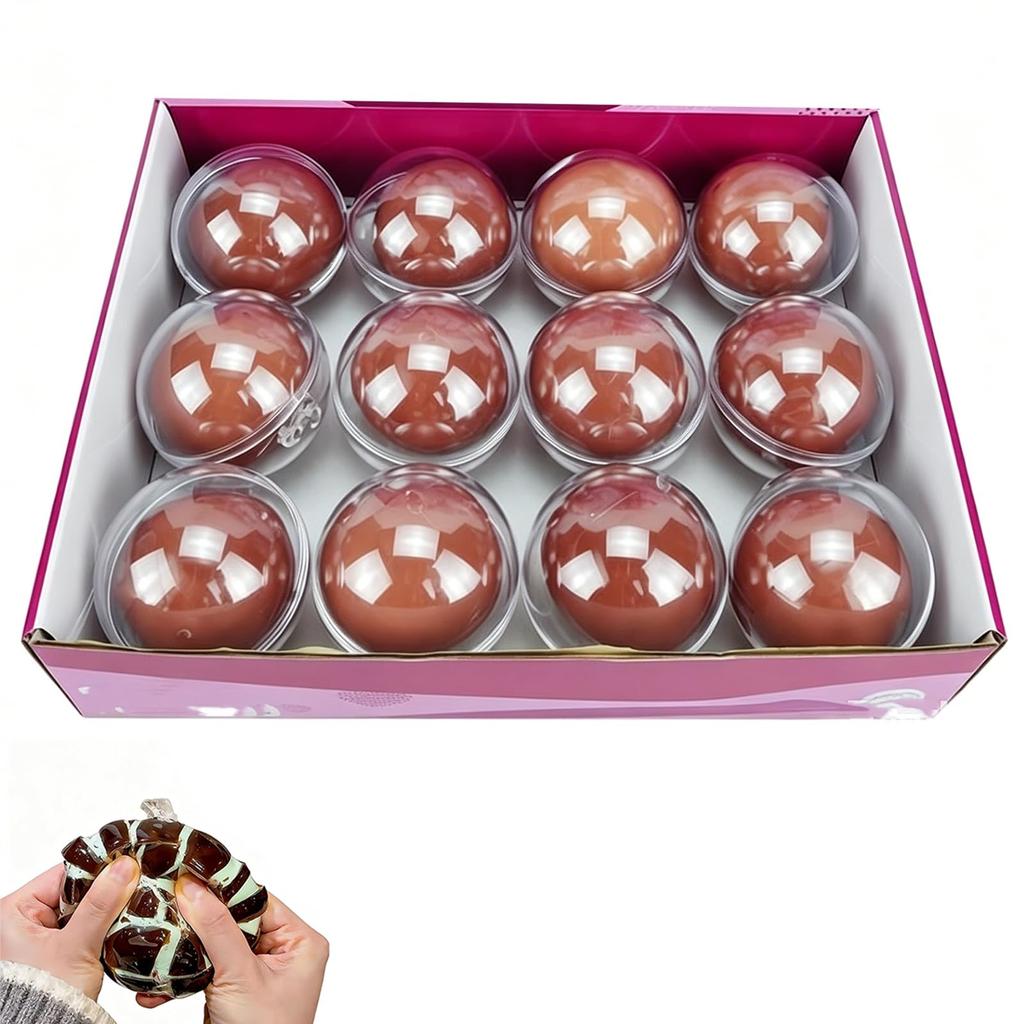 Set of 12 Handmade Crunchy Textured Sensory Balls for Stress Relief and Tactile Play Suitable for Adults and Children