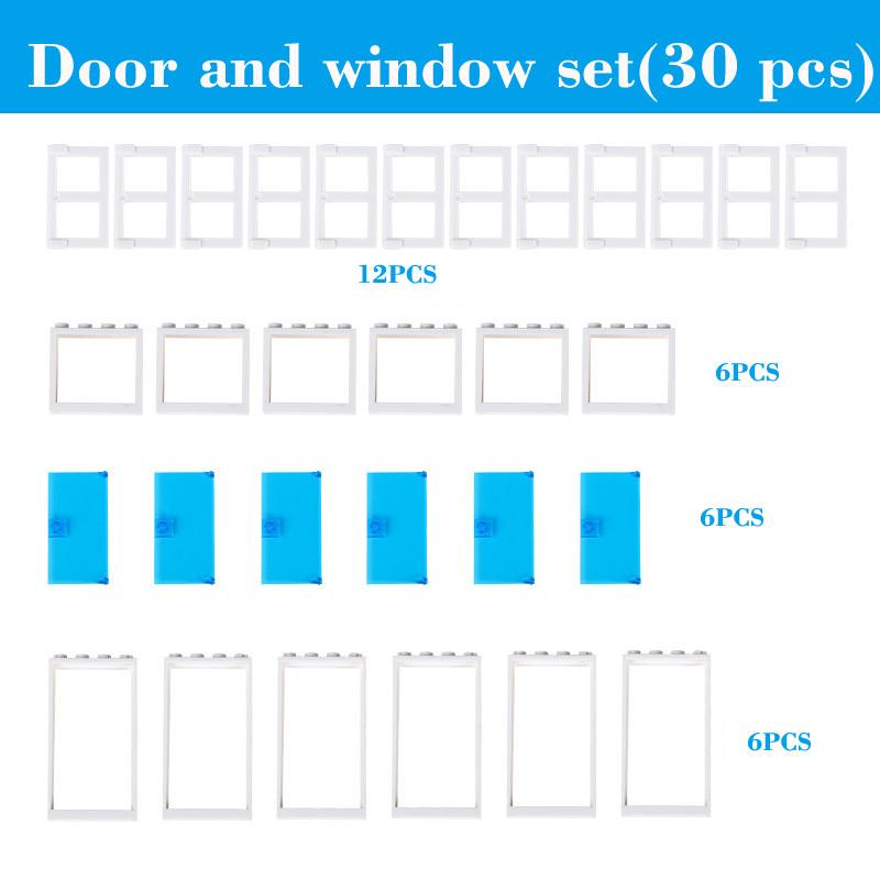 Детские Мелкие Детали Набор Дверь Окно Автомобильные Детали Колесо НАБОР Конструктор Кирпичные Аксессуары Игрушки для Детей