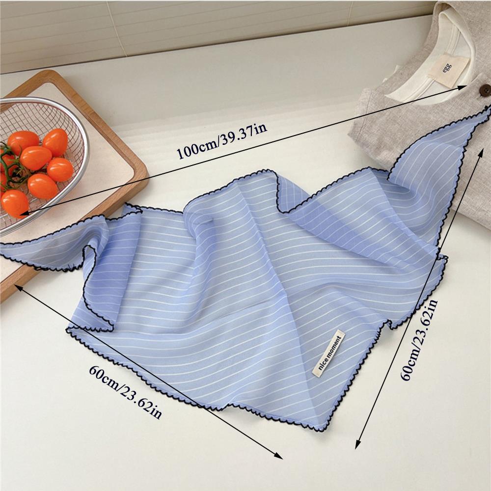 HOT Flower Printed Head Scarf Polka Dot Striped Scarf  Women's Kerchief Neck Tie Shawl Wraps Thin Triangle Hair Scarf Headband