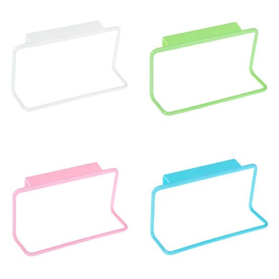 Towel Holder Punch Free Space-saving Plastic Cupboard Cabinet Hanging Towel Rack for Home