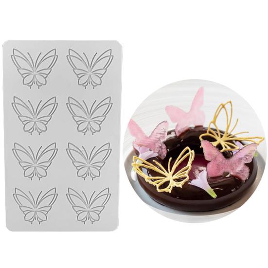 Fondant Pad Non-sticky Easy To Demould DIY Food Grade Silicone Feather/Leaf/Geometric Chocolate Mould for Cake Shop