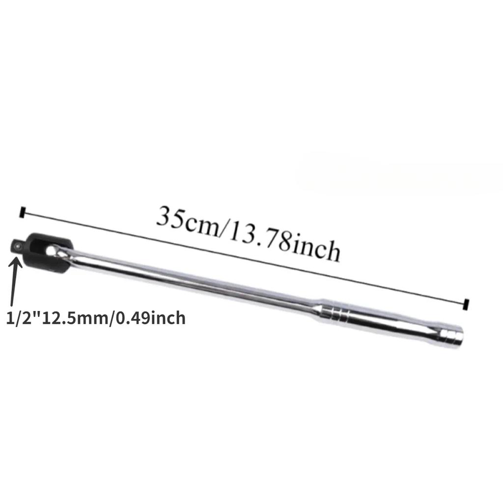 F Steering Handle 1/2" Socket Wrench  Rotating Flex Head Extension Braker Bar Professional Universal Socket Swivel