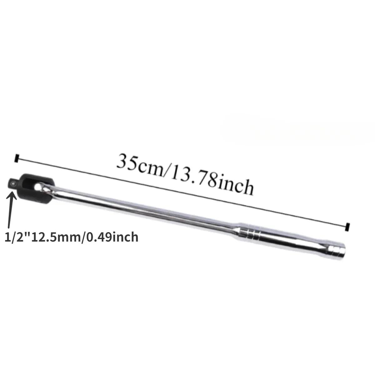 F Steering Handle 1/2  Socket Wrench  Rotating Flex Head Extension Braker Bar Professional Universal Socket Swivel