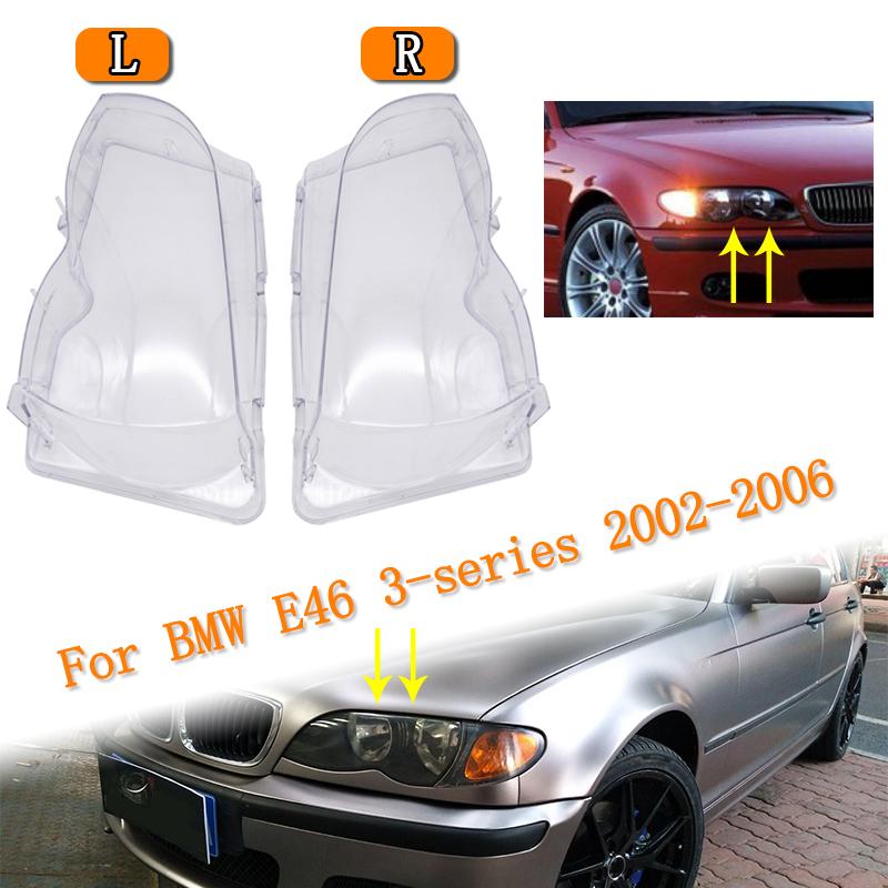 Car Headlight Cover Clear Transparent for BMW E46 3-series 2002-2006 Car Light Shell
