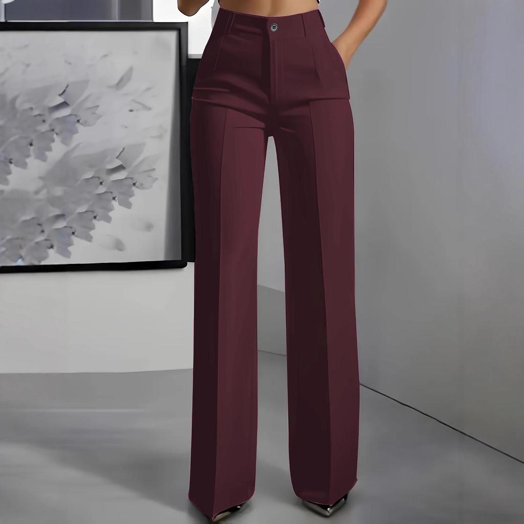 Pantaloni Eleganti da Donna 2025 a Vita Alta, Modellanti, Gamba Dritta