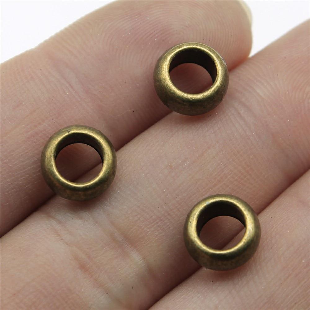 

10 шт., 9x9x4 мм, подвески, глянцевые бусины-разделители, бусины с большими отверстиями, 2 цвета, аксессуары для изготовления ювелирных изделий