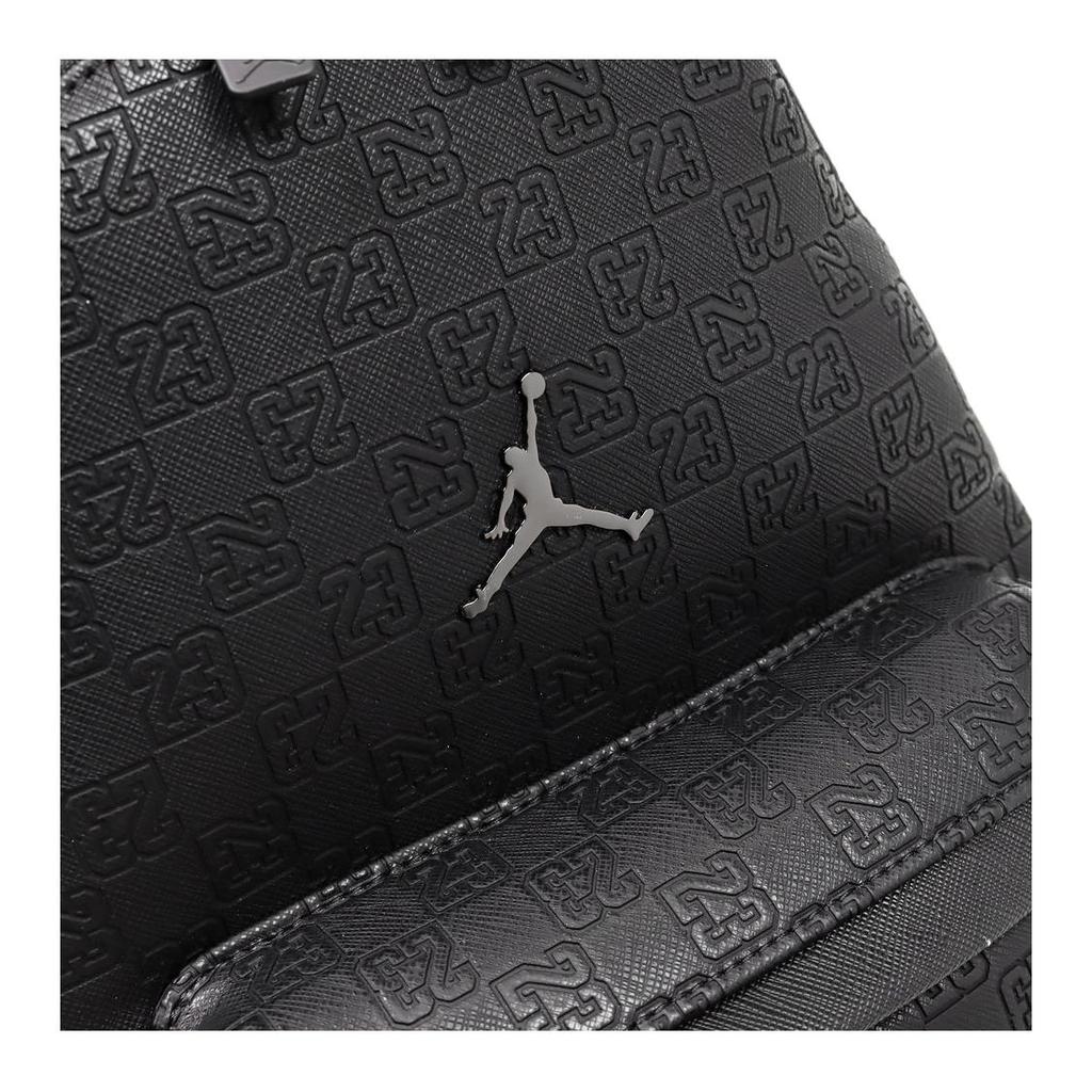 Jordan Mochila Mini Unisex con Cierre de Cremallera y Patrón de Letras Bordadas Monograma en Toda la Superficie Mochila Unisex Negra JD2443133AD-001