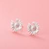 2025 New Style S925 Sterling Silver Daisy Stud Earrings for Women – Simple, Versatile, and Elegant Ear Piercing.