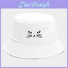 Summer Cat Embroidery Fisherman Hat With Sun Protection For Women And Men
