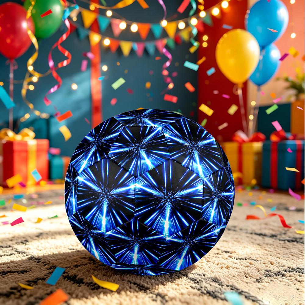 1pc Blue Light Tunnel Theme Soccer Ball Football, Size 5, Lightweight PVC, Outdoor Training Soccer Ball,Gift j60455 Size 5