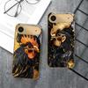 Brave Golden Rooster For IPhone 17Pro Max 16 17 Pro 15 Pro 14 13 Plus 12 Mini 11Pro Max XR 16E 17 Air Golden glass phone case