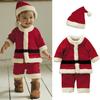 Santa Claus Christmas Baby Clothes New Year Toddler Girl Dress Set  Infant Winter Outwear