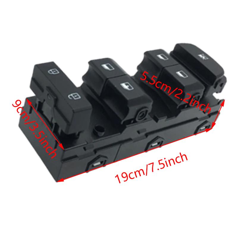 Electric Master Window Control Switch Regulator Button Fit for KIA Cerato - Black Front Driver Door Window Main Switch