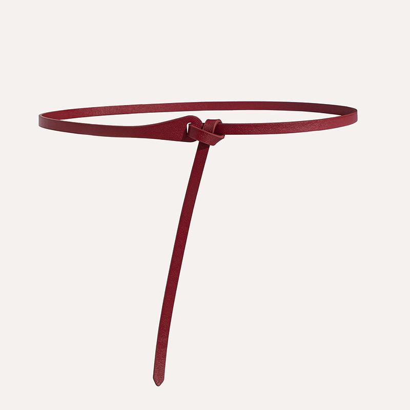 Simple Pu Waist Belt For Dresses With Adjustable Pin Buckle Women For