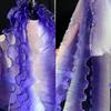 5Yards Gradient Pleated Lace Fabric Ribbon Mermaid Ruffled Organza Border for Sewing Skirts Dress Wedding Clothing Lace Trim New