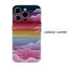 Pastel Starry Sky Cloud Phone Case for IPhone 17AIR 16E 16 15 14 13 12 11 17 Pro Max Plus Double-layer Back Cover