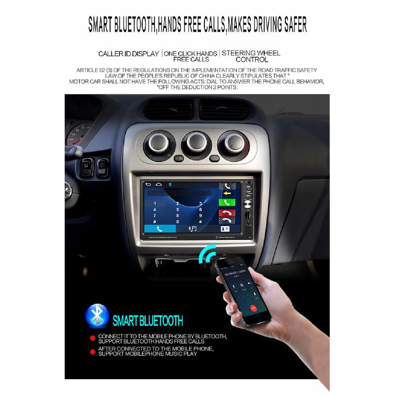7Inch Touch Screen Car Stereo Audio Video Mp5 Player Bluetooth Gps Fm Radio