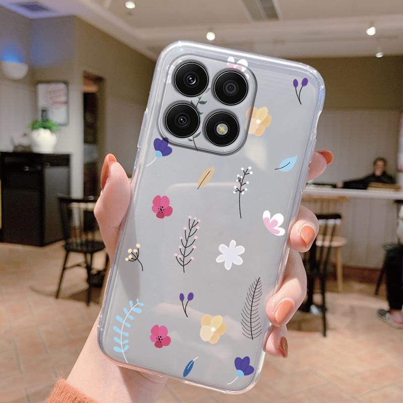 

For Honor 400 200 Lite Pro X8b 5G Case Cute Cat Cartoon Soft Silicone Transparent Phone Cover Shockproof Protective Bumper Shell Honor 200 Pro