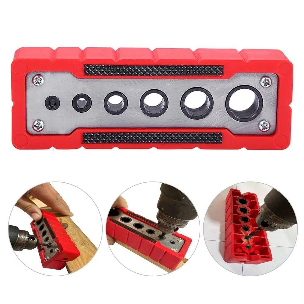 6-Hole Portable Drilling Guide Center Guide Woodworking Drilling  Furniture Manufacturing