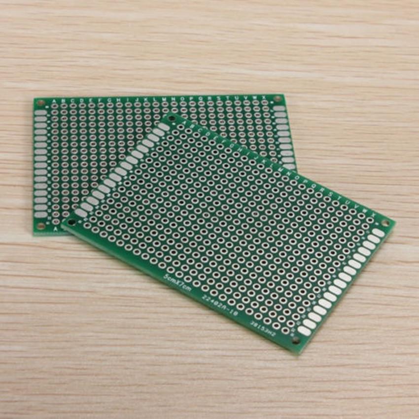 Lots 5pcs Double Side 5x7cm Printed Circuit PCB Vero Prototyping Track Board