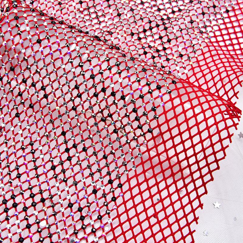 24*40Cm 3mm Rhinestone Mesh Trim Strass Crystal Ribbon Applique Sticker for Diy Shoes Garment Wedding Bridal Decoration