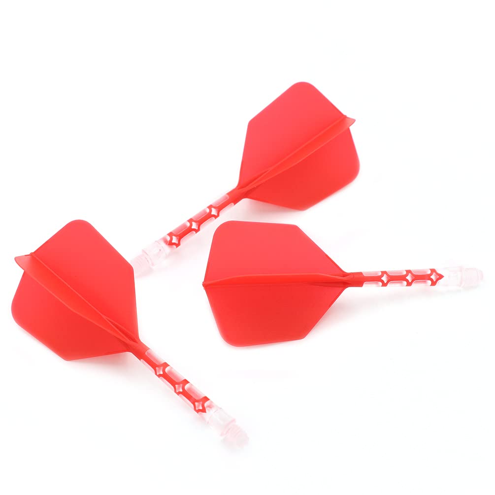 Cuesoul ROST T19 Integrated Flight Big Wing Shape Red with White Ice Set of 3 - Shaft, (CS-AK572L)