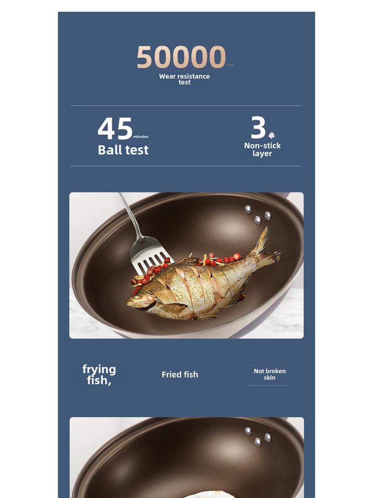 Padella antiaderente Douyin Dual-Tone Titanium Low-Smoke - Compatibile con gas e induzione