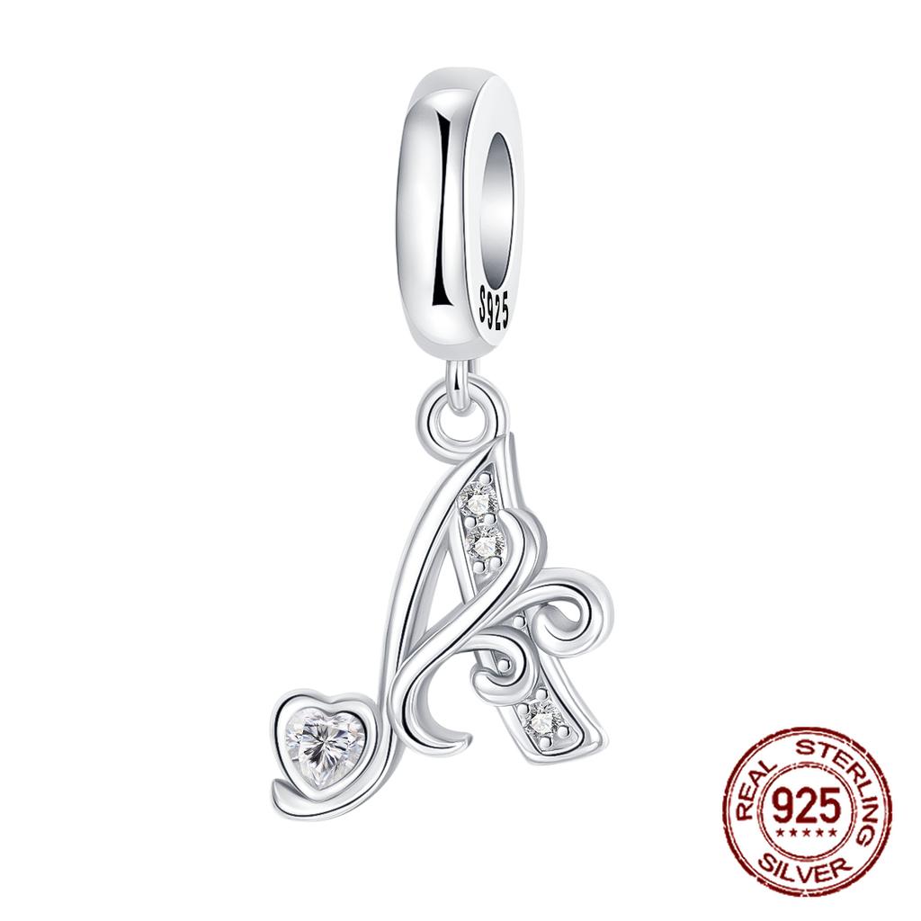 Charms Beads Copper Solid Color Letter Family Forever Tree Of Life Zircon Beads Fit Diy Bracelets Jewelry