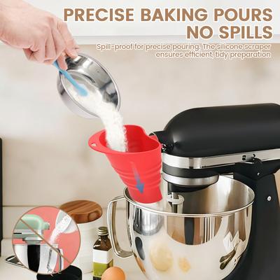 Kitchen Aid Artisan KSM150 Kippkopf-Standmixer Backmehl-Trichteraufsatz Backzubehör für Mehl und Eiermasse