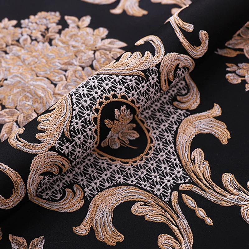 100x145cm Brocade Jacquard Fabrics Embroidery Flowers Cheongsam Kimono Materials For Sewing Dress Bag DIY Clothing Supplies
