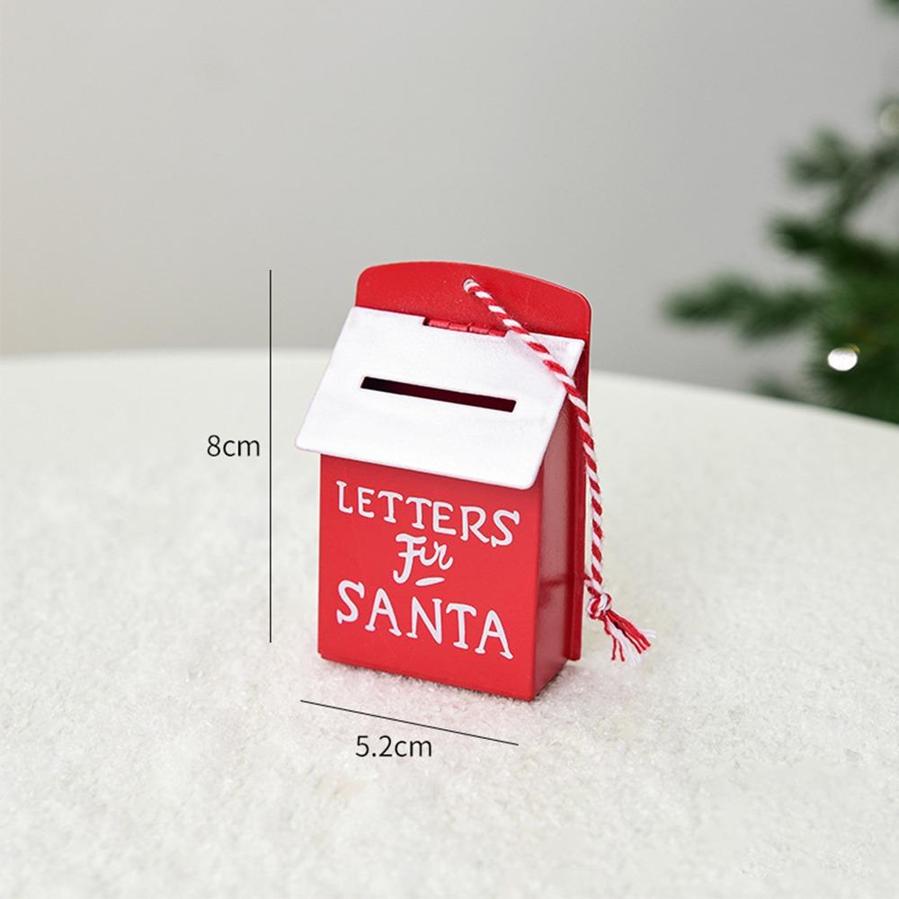 New Iron Christmas Mailbox Mini Metal Iron Pendant Portable Christmas Tree Decoration