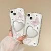 Rhinestone Butterfly Mobile Phone Case Is Suitable For Apple 17Pro Love Edge Drilling Glass Mirror Apple 15 Glue Fine Hole Soft