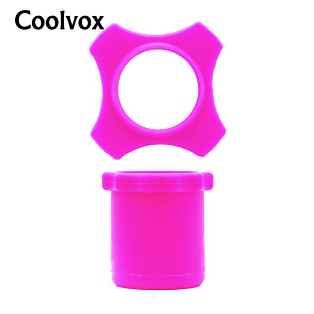 

Coolvox 1 комплект Бездротовий мікрофон KTV Силіконове кільце проти ковзання Універсальне квадратне нековзке коло, кольорові мікрофонні аксесуари для BBS MIC рожевий