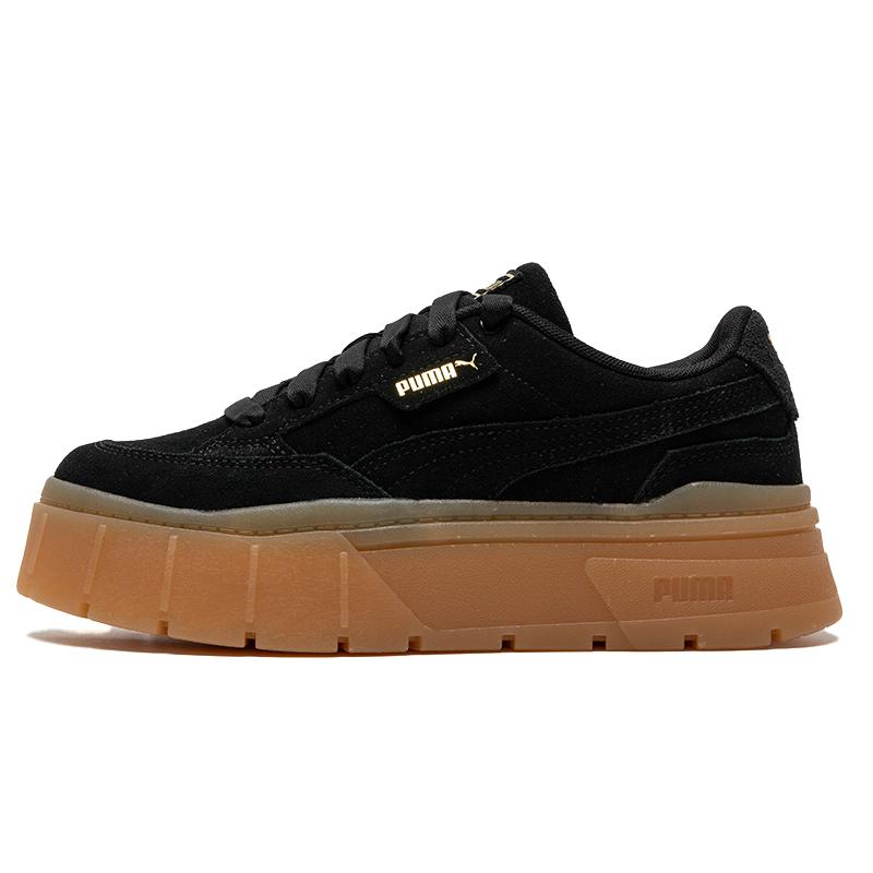 PUMA Mayze Stack Women s Black Gum Low Top Platform Casual Sneakers 393065-02 EU 37.5