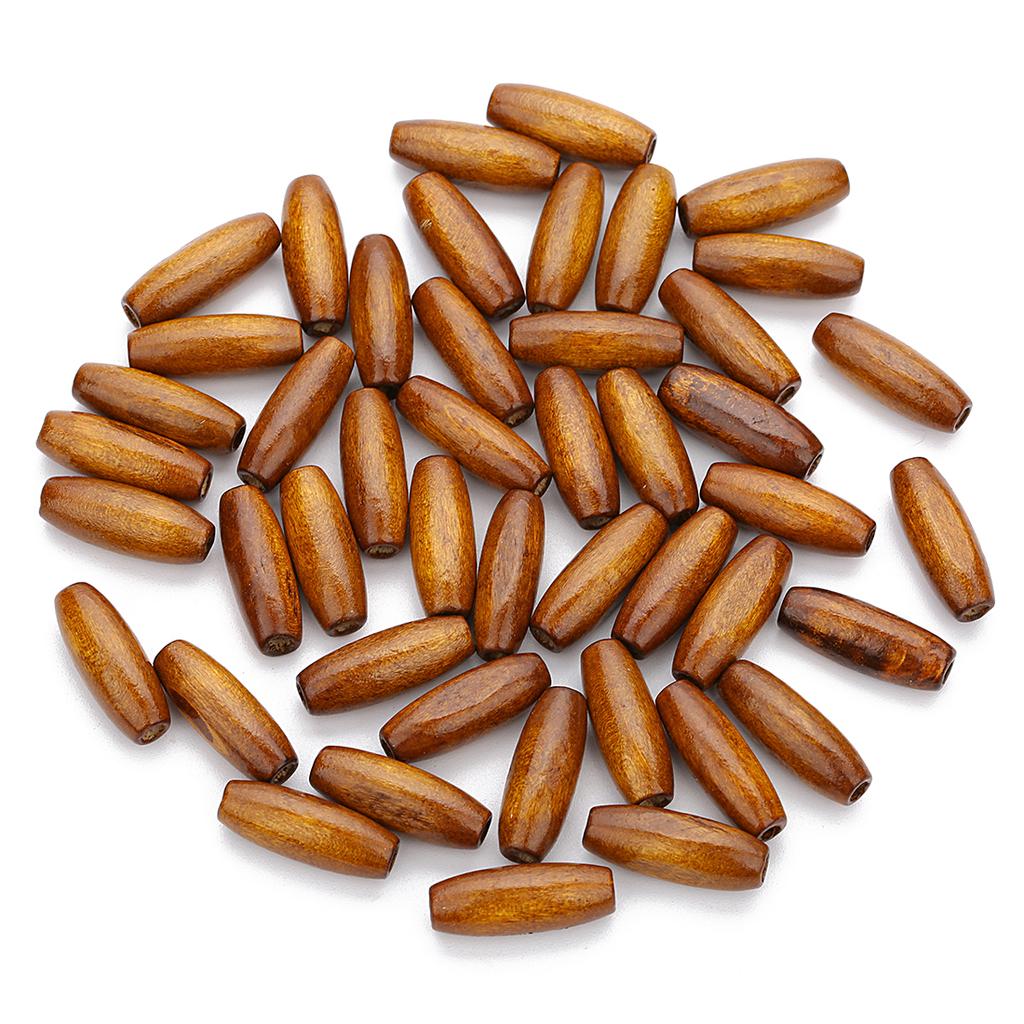 Natural Round Wood Beads Oval Loose Spacer Rosary Bead Large Hole Jewelry Bracelets Diy Unsex Charm Wholesale Supplies