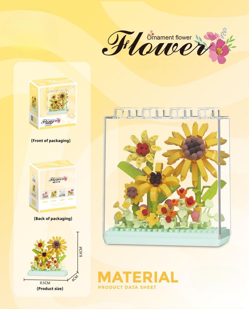 Tiny Scale High-Quality Building High-Quality Block High-Quality Plastic High-Quality Plant High-Quality Eternal High-Quality Flower High-Quality
