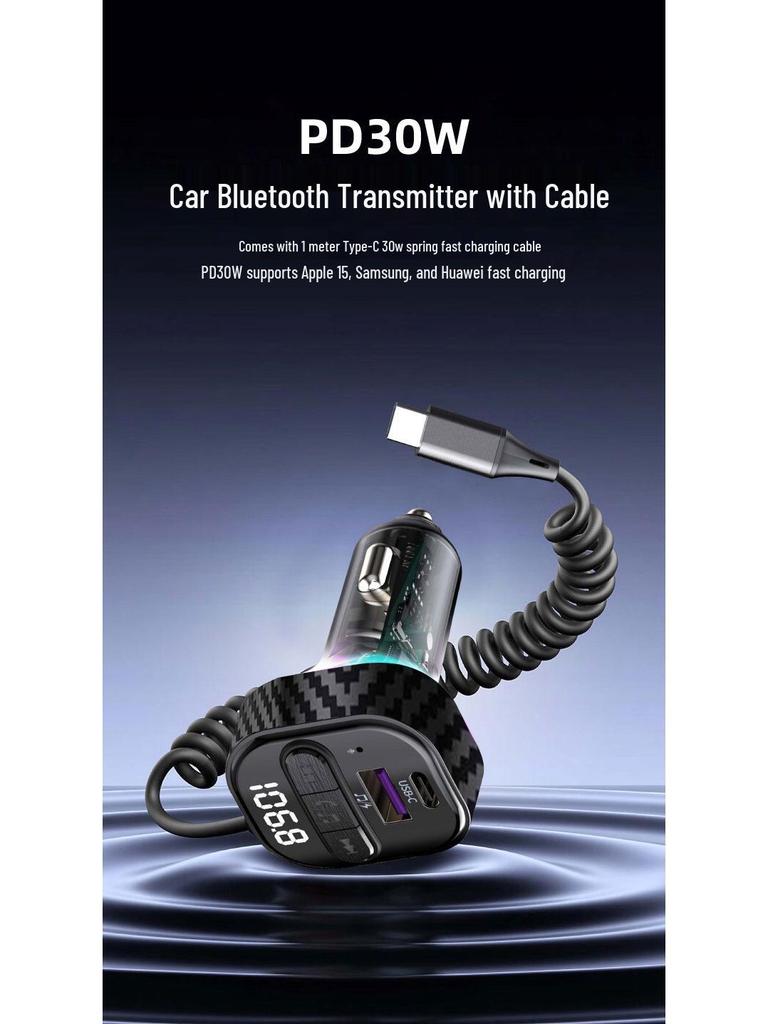 Auto Bluetooth FM Transmitter mit QC3.0 PD30W Schnelllader