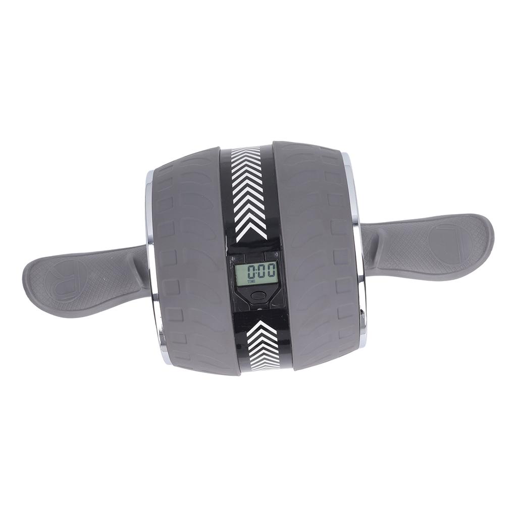 Bauchmuskelroller Rad Rumpfmuskulatur Training Automatischer Rückprall Übung Trainingsräder Grau