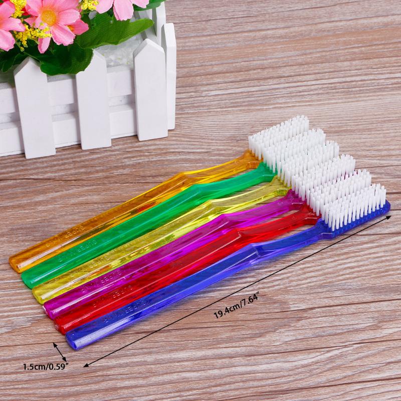 6x Dental Care Premium Hard Toothbrush Bristle Tooth Brush Set For Adult 40JD