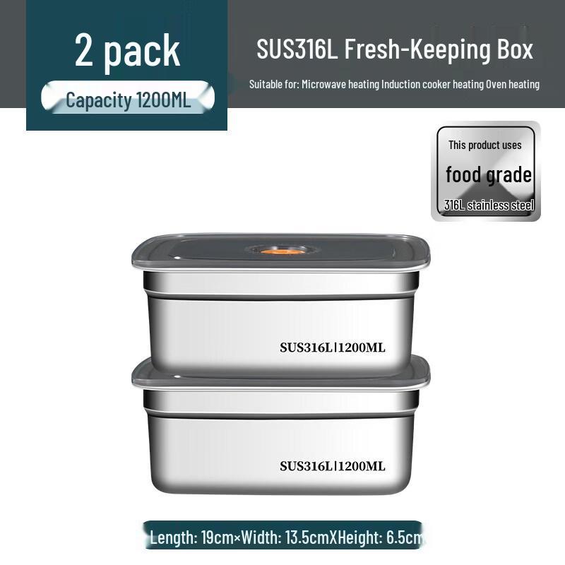 ZISIZ 316 Stainless Steel Food Storage Container