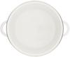 Pearl Metal Crevia Enamel Glass Lid Pot with Handle 22cm White