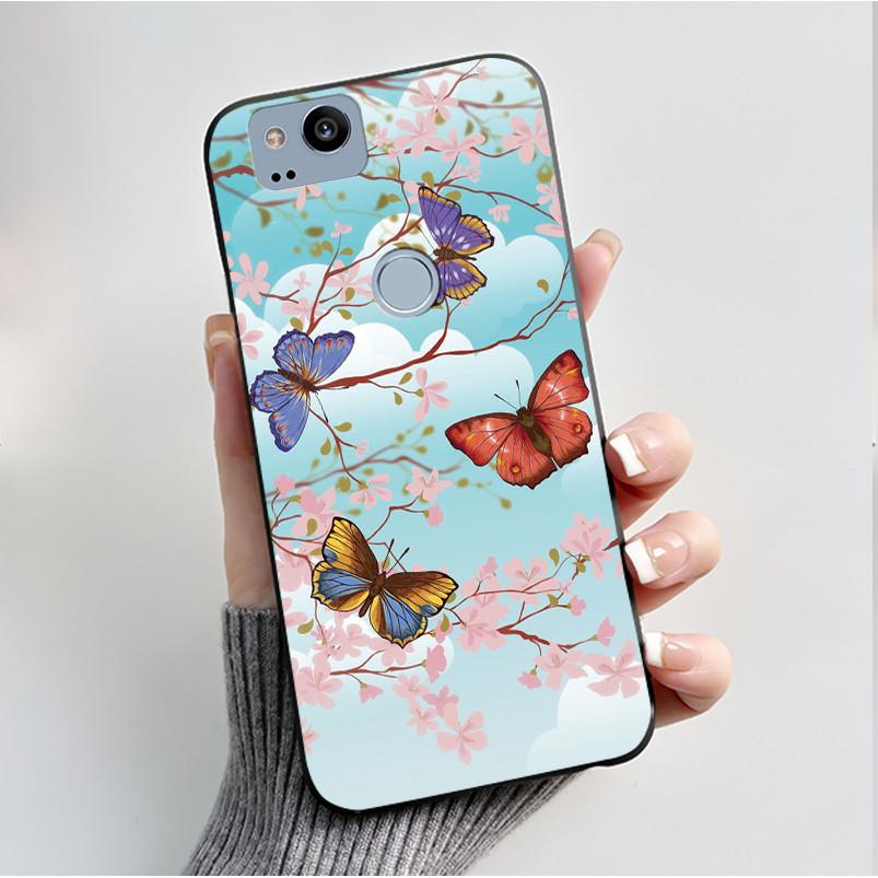 Pattern Case For Google Pixel 2 XL Pixel2 Funda Soft Silicone Shell For Google Pixel 1 XL Pixel1 Cover Cute Flower Casing Coque