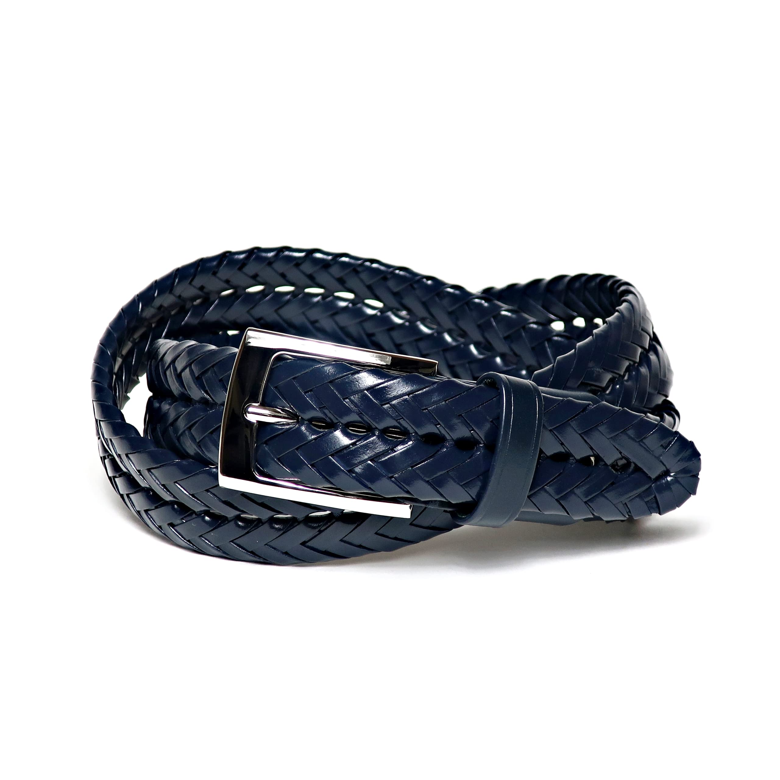 

[KIETH] Men s Belt, Mesh Leather, Genuine Leather, Navy, Adjustable Size, Guaranteed Quality KE21194-29
